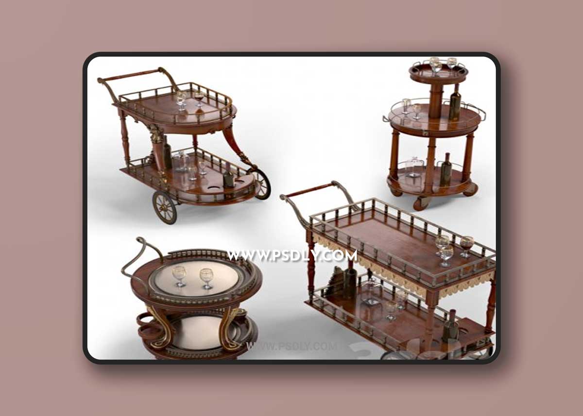 Camerin set of 4 items 3D Models