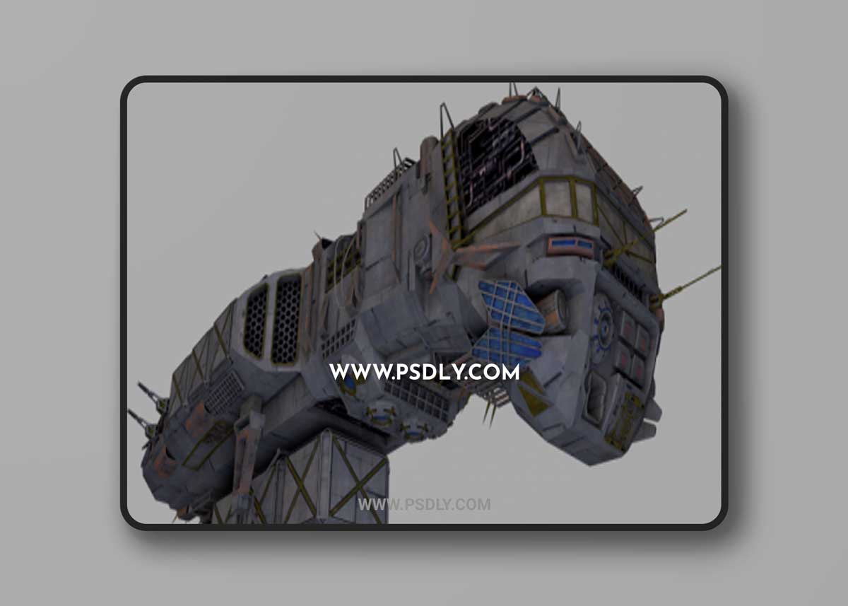 Cgtrader - Morena smuggler ship VR / AR / low-poly 3d model