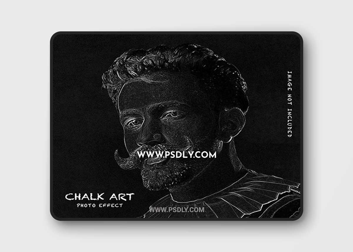 Chalk art photo effect