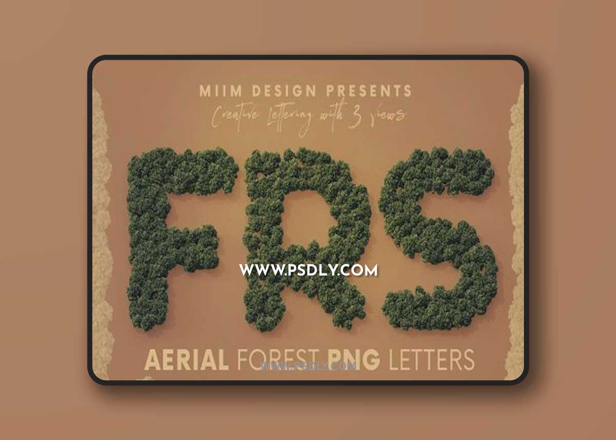 CreativeMarket - Aerial Forest - 3D Lettering 6724309