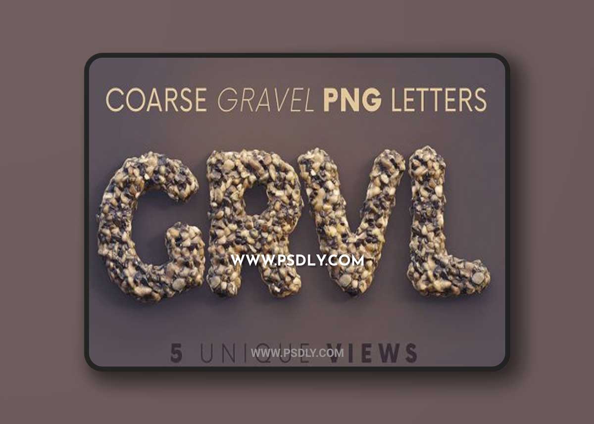 CreativeMarket - Coarse Gravel - 3D Lettering 6724332