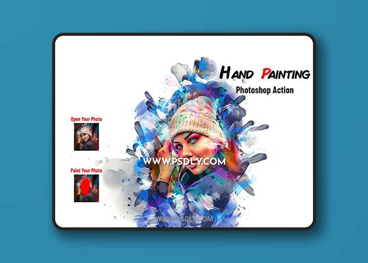 CreativeMarket - Hand Painting Photoshop Action 6745089