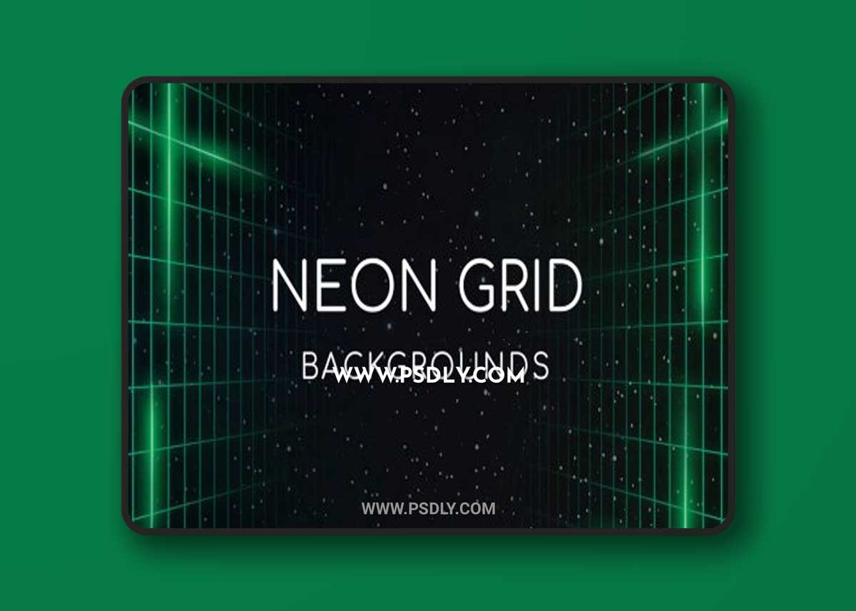 CreativeMarket - Neon Grid Backgrounds 6725042