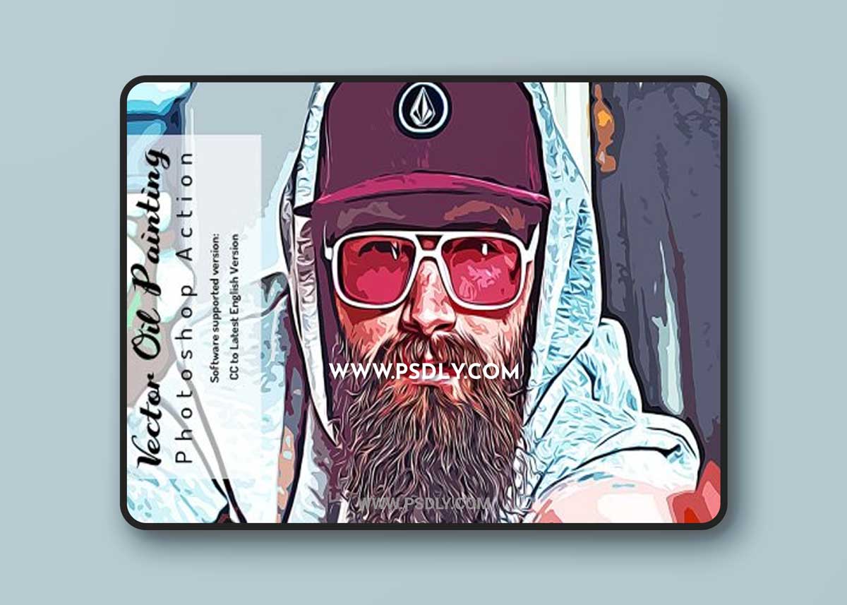 CreativeMarket - Vector Oil Painting PS Action 6709641