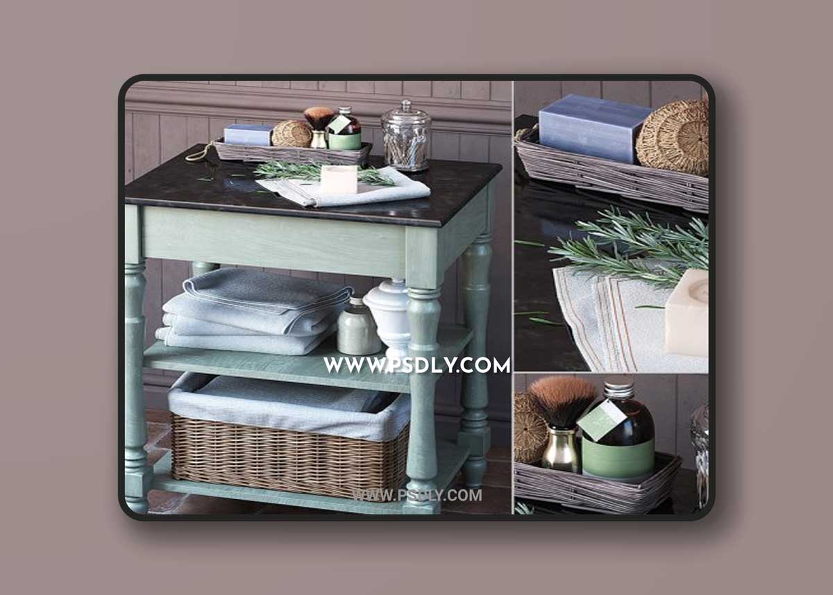 Decorative Set for Bathrooms 3D Models