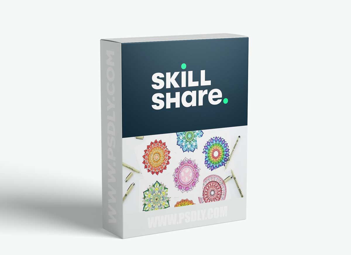 Drawing and Coloring Mini Mandala : Learn to draw seven colorful mini mandalas