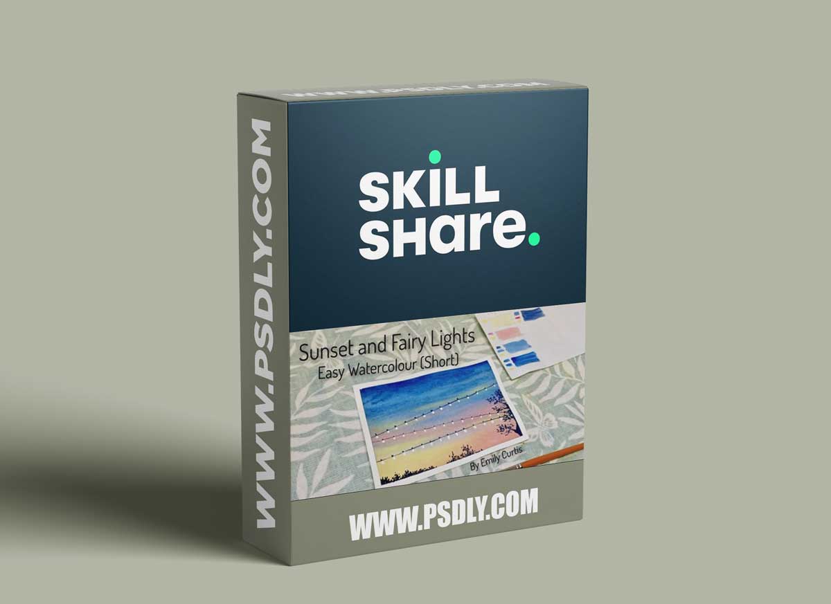 Easy Watercolour Fairy Lights Painting - Step by step