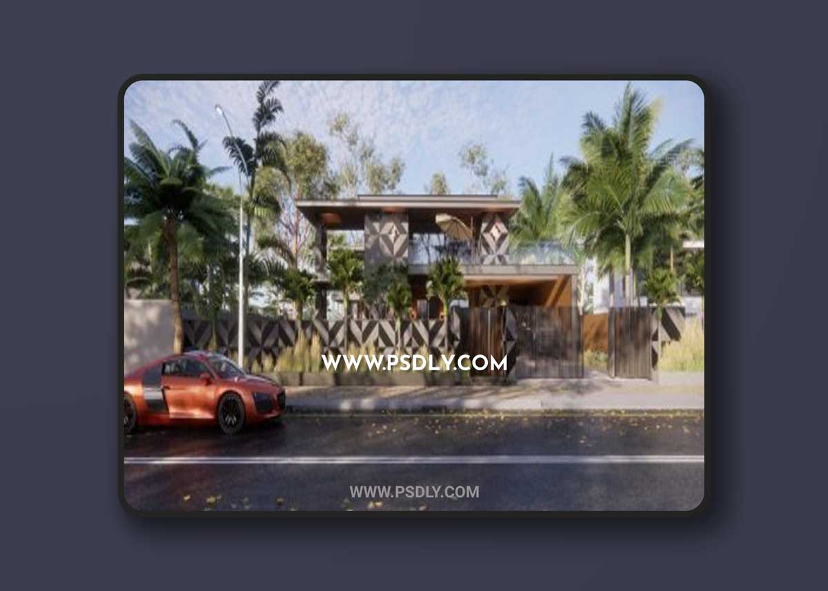 Exterior House Scene Sketchup by Vi Luong 3D Models