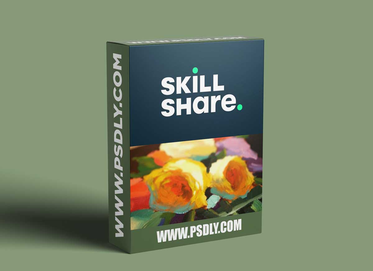 Fun Modern Still life Flowers and Roses Acrylic painting Vibrant colors