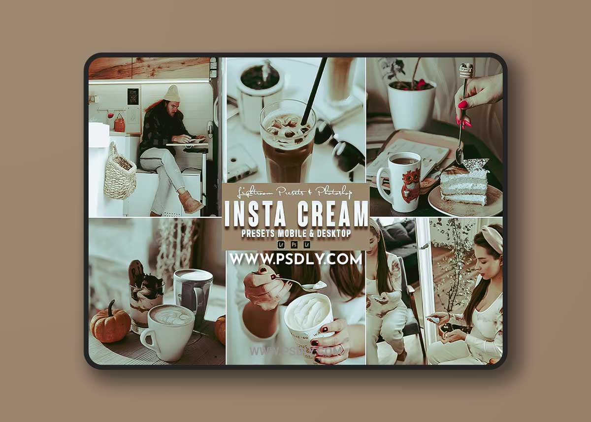 Insta Cream Photoshop Action & Lightrom Presets