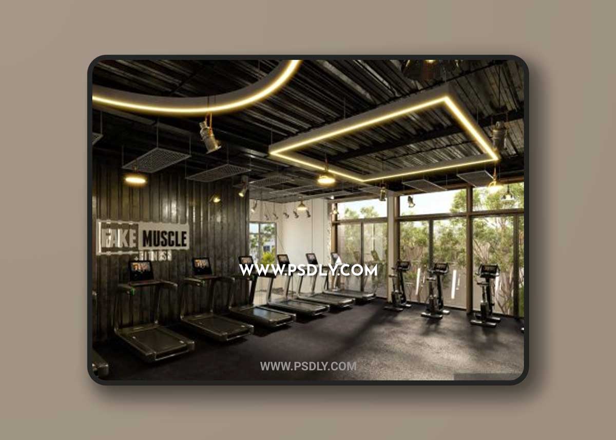 Interior Gym Scene Sketchup 3D Models