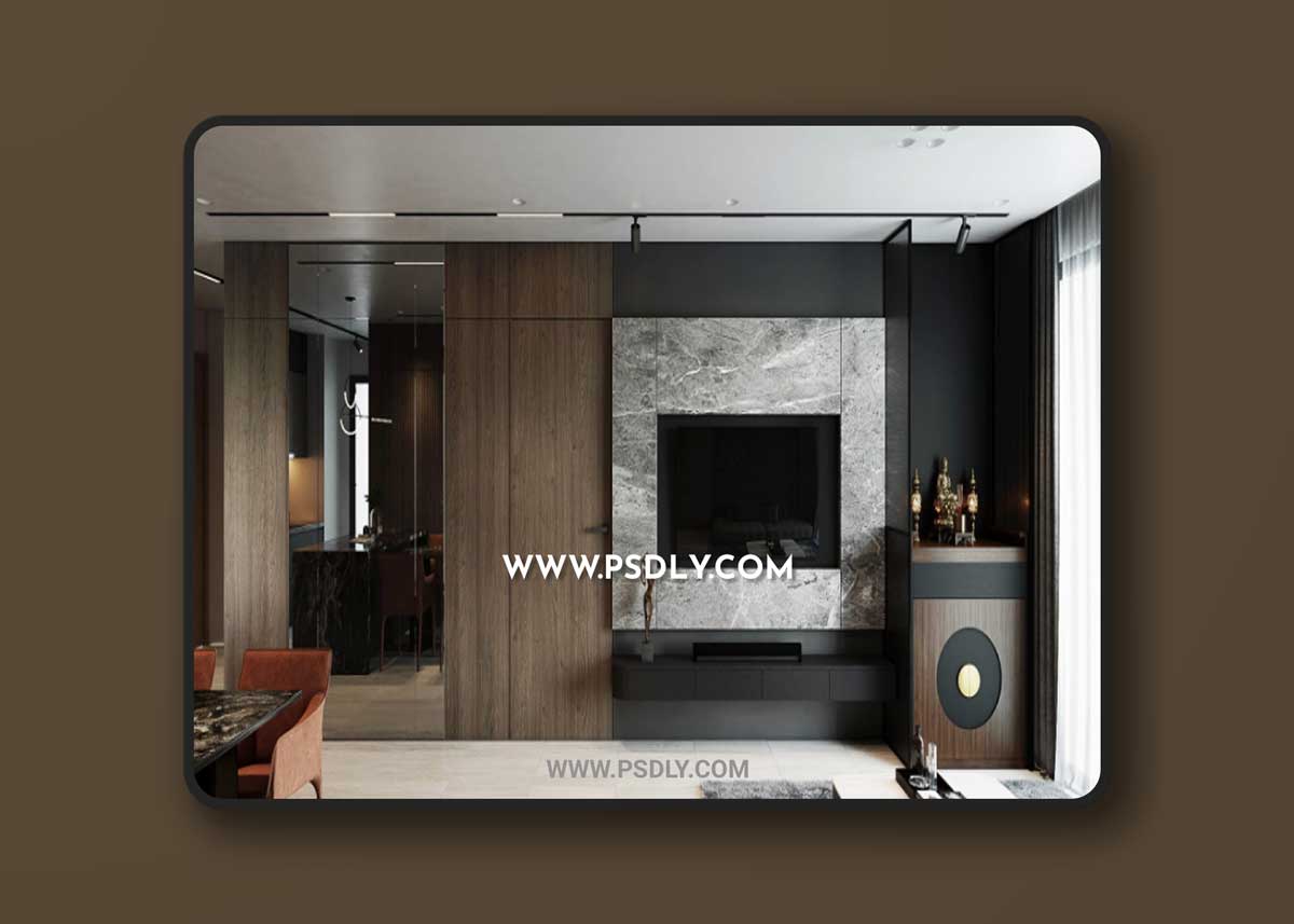 Living Room - Kitchen Interior by Tran Dung