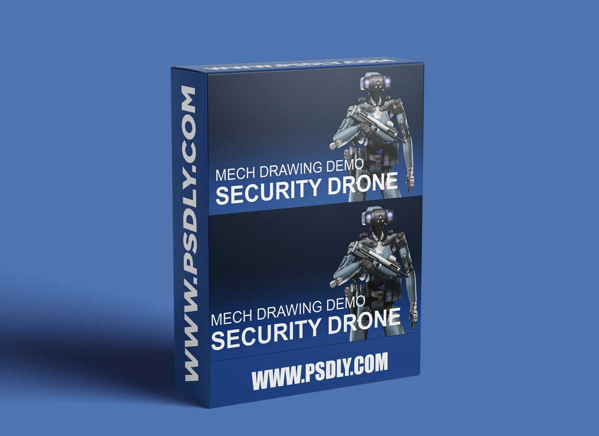 Mech Drawing Demo: Security Drone