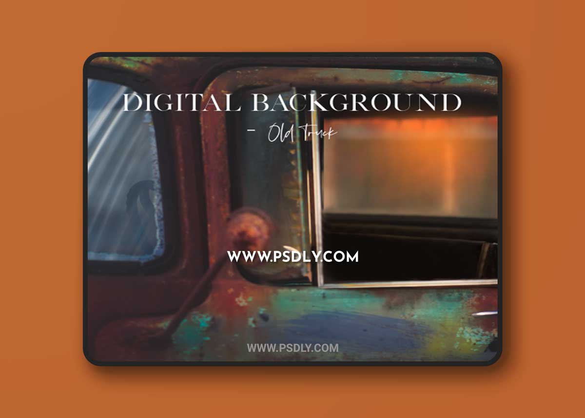 Meg Bitton - Digital Background: Old Truck