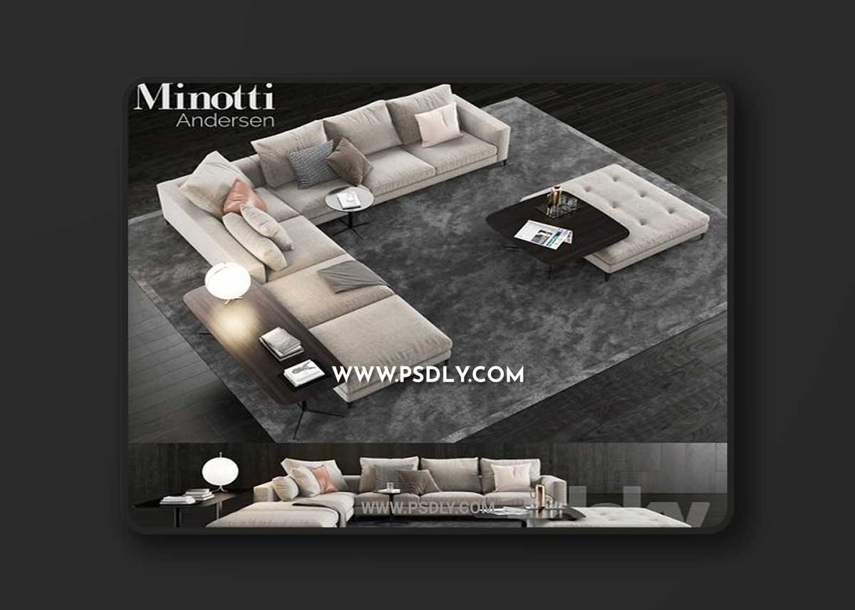 Minotti Andersen Sofa 3D Models
