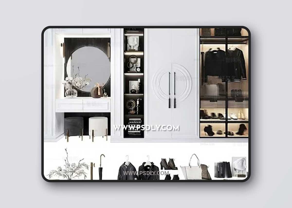 Modern Light Luxury Wardrobe Clothing 1162873