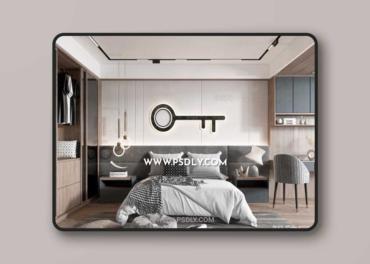 Modern bedroom 910008 3D Models