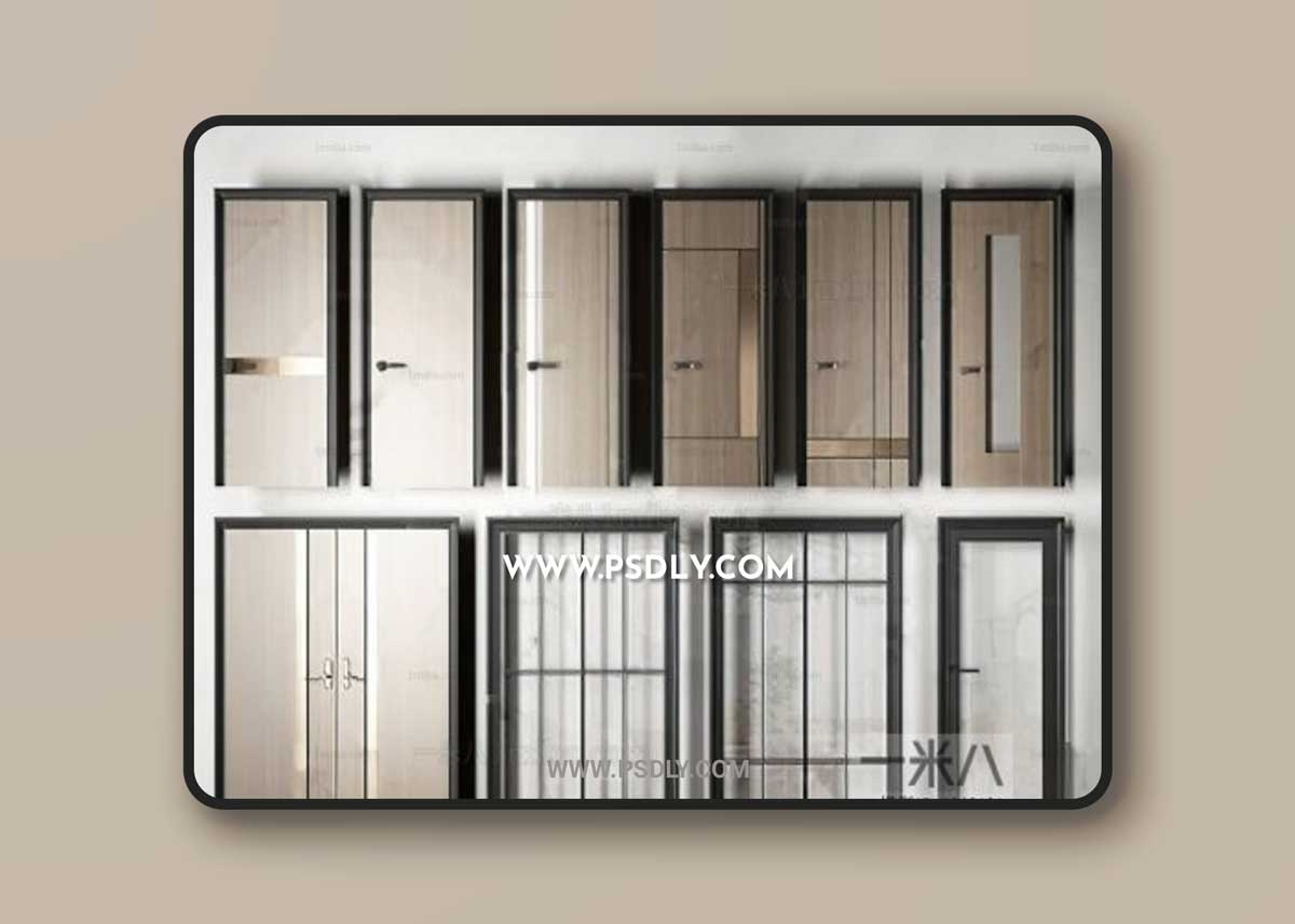 Modern door combination 1063101 3D Models