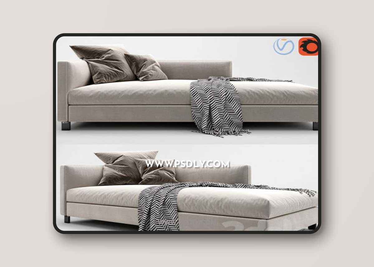 Molteni Lucas Chaise Lounge 3D Models