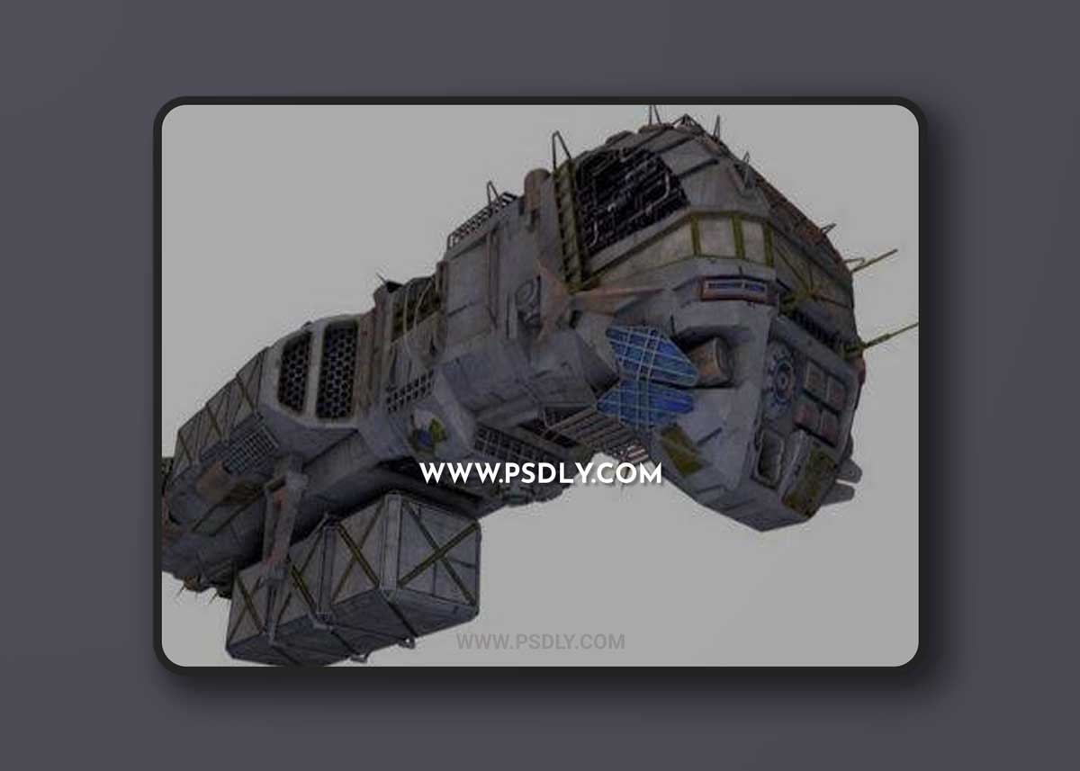 Morena smuggler ship Low-poly 3D model