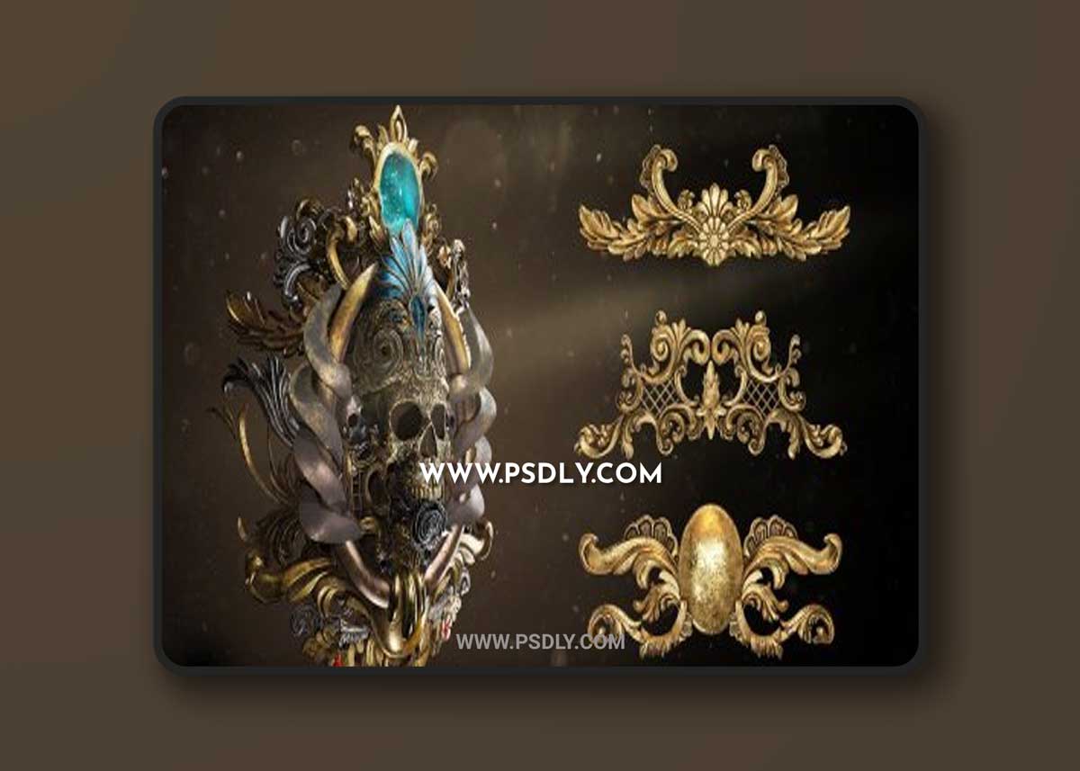 Noya Decorative Ornamental Kit Alpha + 3d Model Kitbash