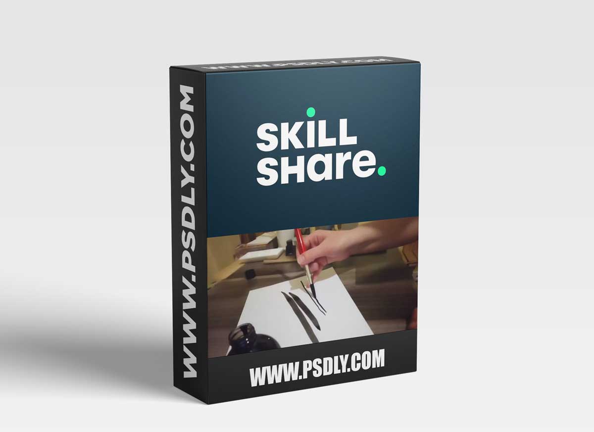 Paint with Black Ink to Relax: Simple Lines, Leaves and Textures