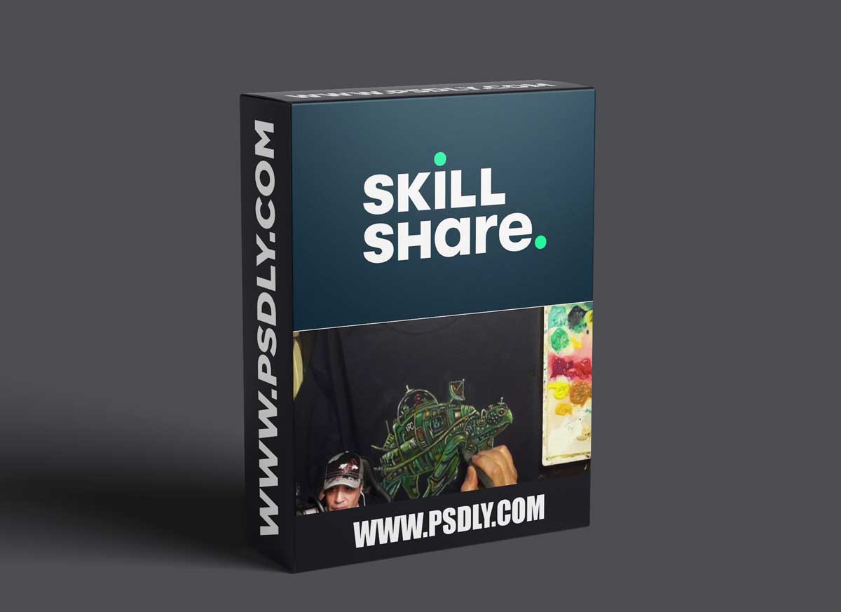 Painting a Spaceship Turtle on a TSHIRT with acrylics