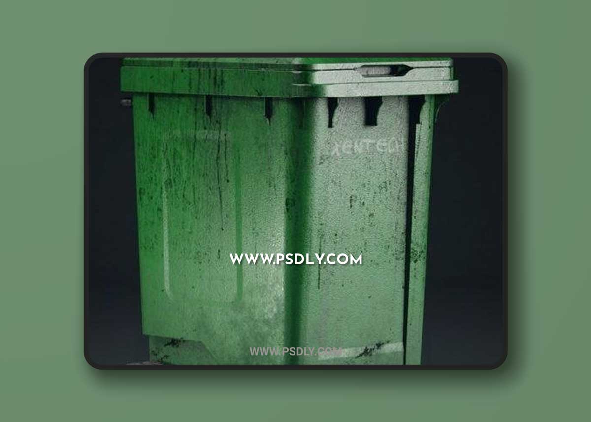 Plastic Trash Bin 3D Models