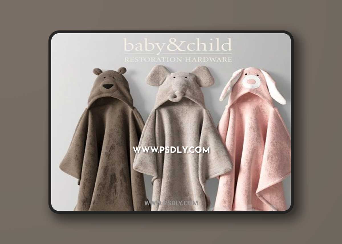 RH / ANIMAL HOODED TOWELS 3D Models
