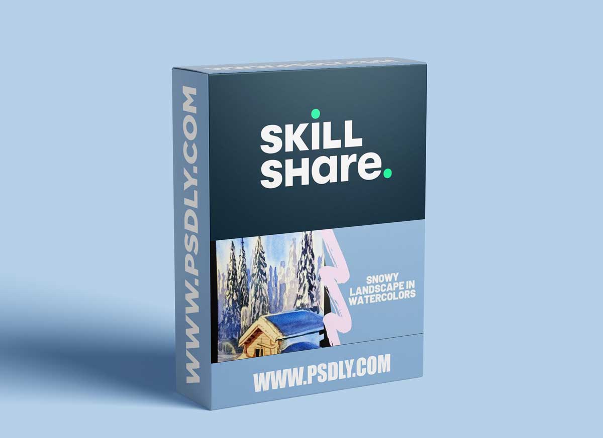 Snowy landscape in watercolor. How to paint snow?