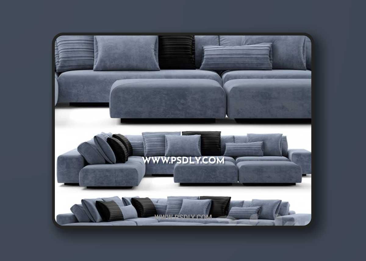 Sofa BAXTER MONSIEUR MODULAR 3D Models
