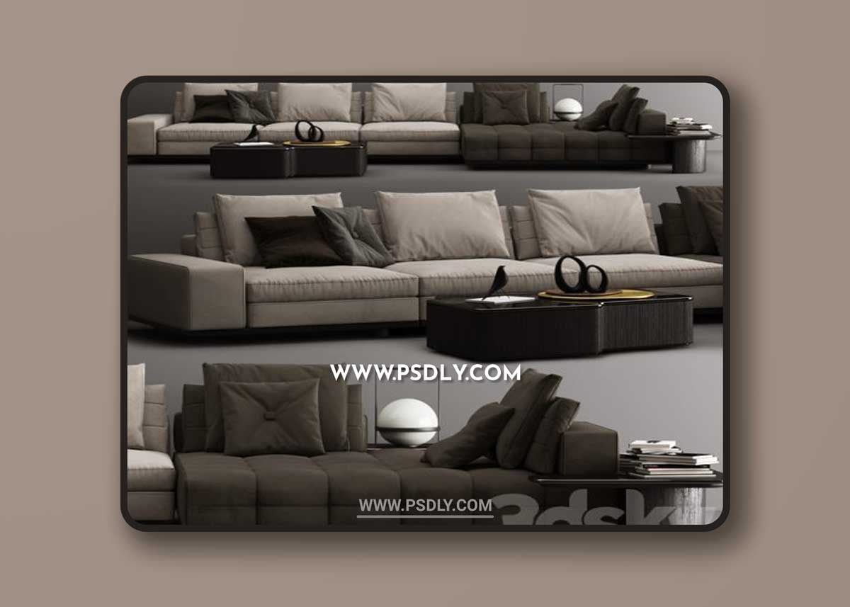 Sofa Minotti Lawrence C 3D Model