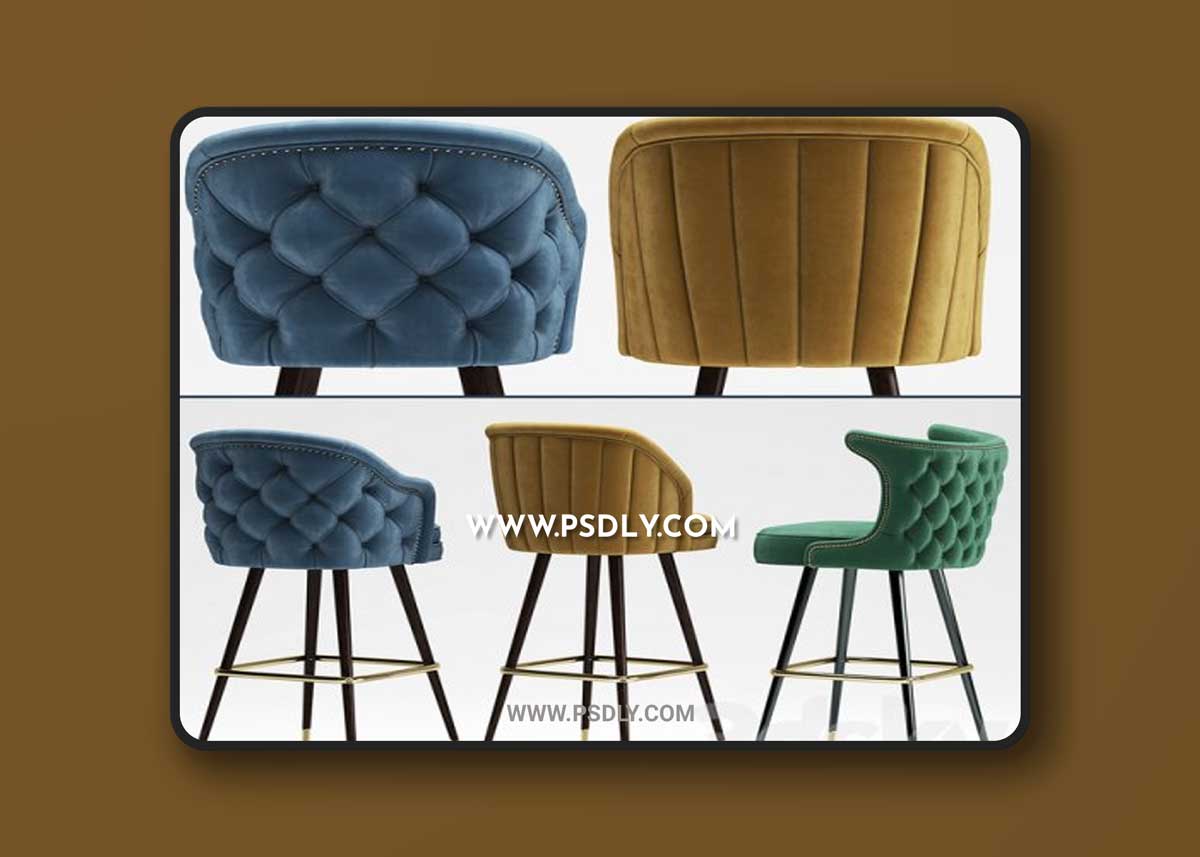 Stools Deer Spring Bar Stool 3D Models