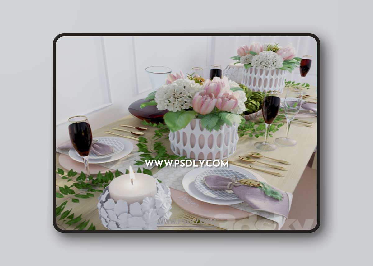 Table setting spring 3D Model
