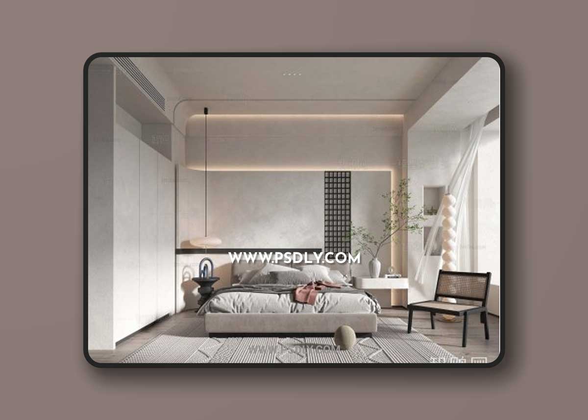 Wabi-Sabi-style bedroom 3D Models