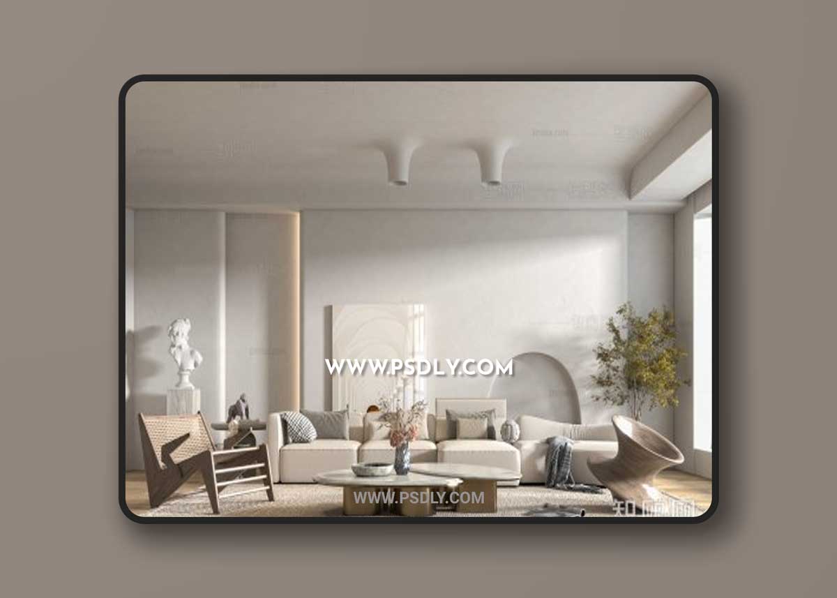 Wabi-solitary-wind living room 02 3D Models