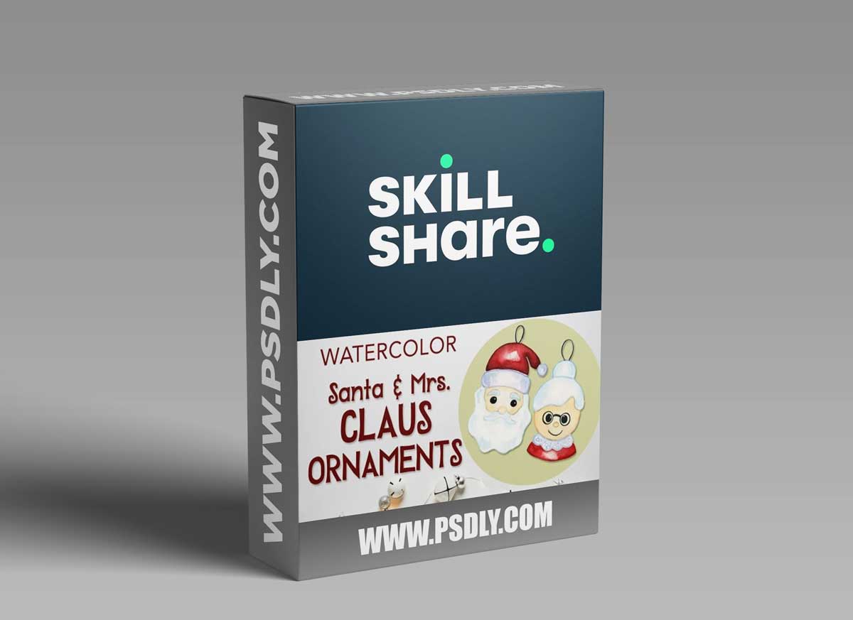 Watercolor Claus Ornaments