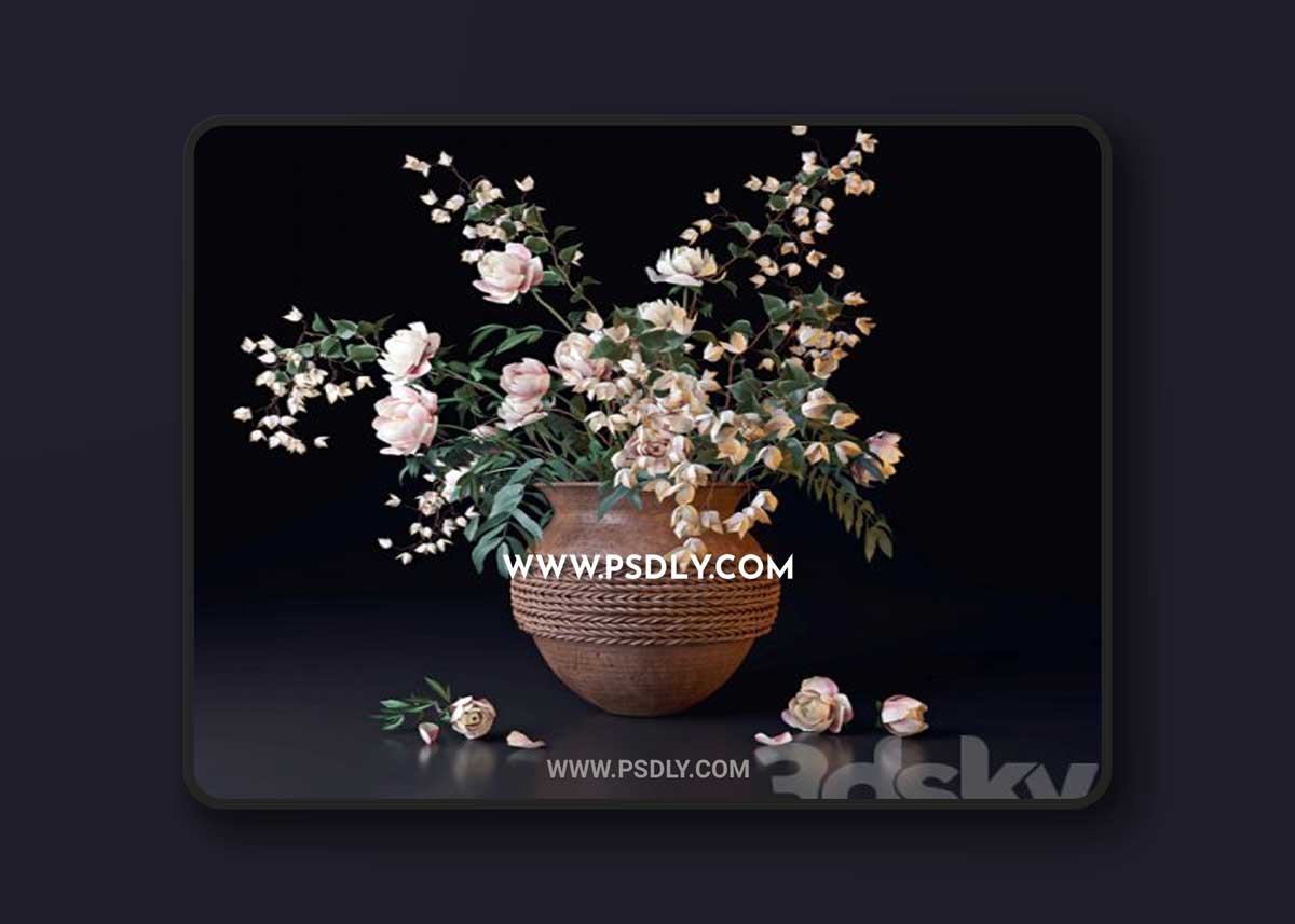 White bouquet 3D Models