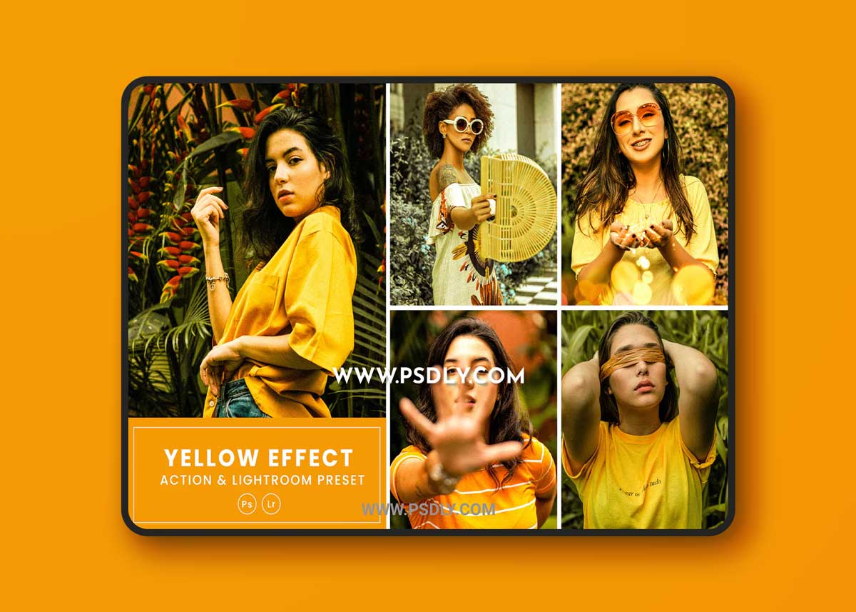 Yellow Effect Action & Lightrom Presets