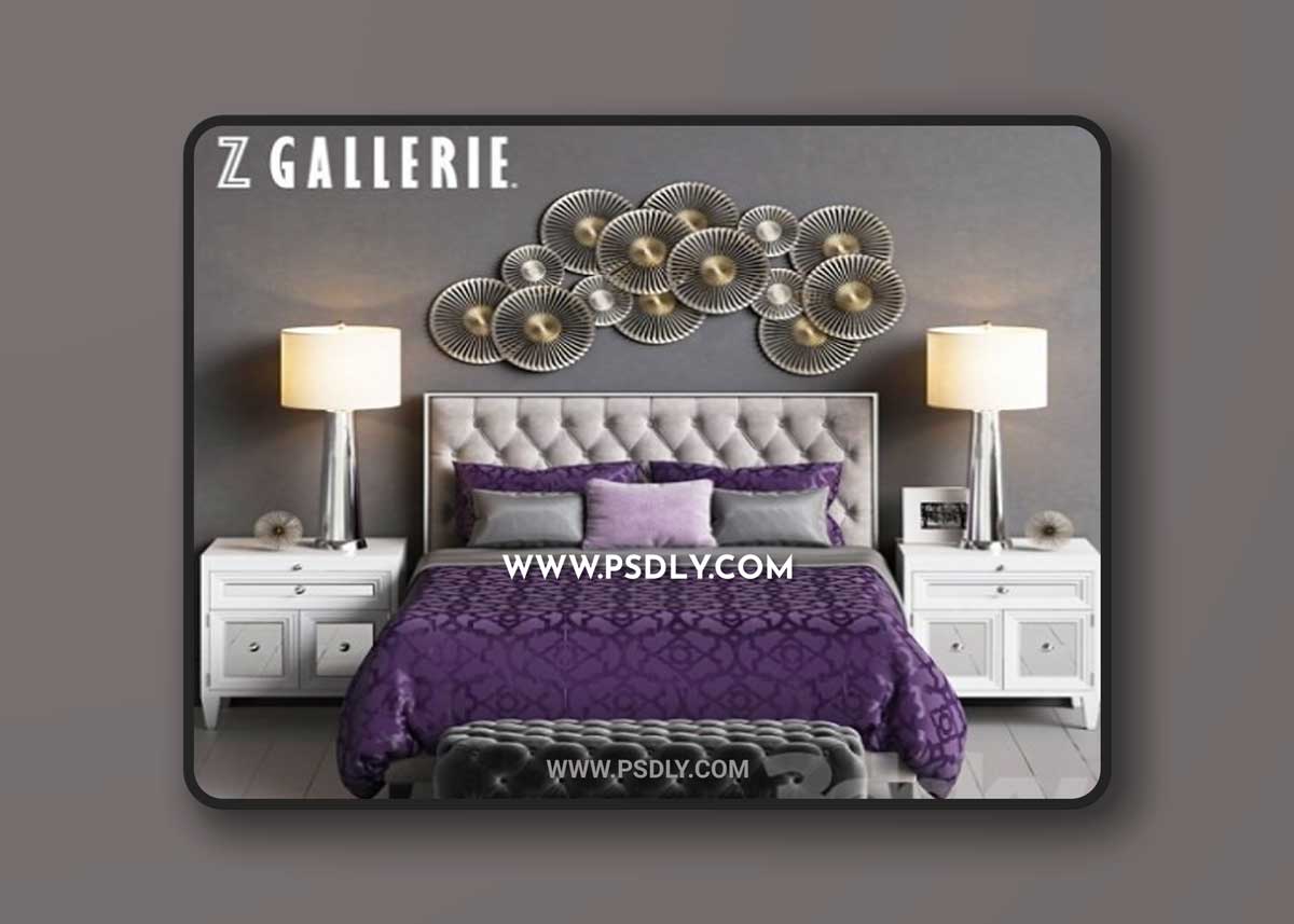 ZGallerie Prague Bed 3D model