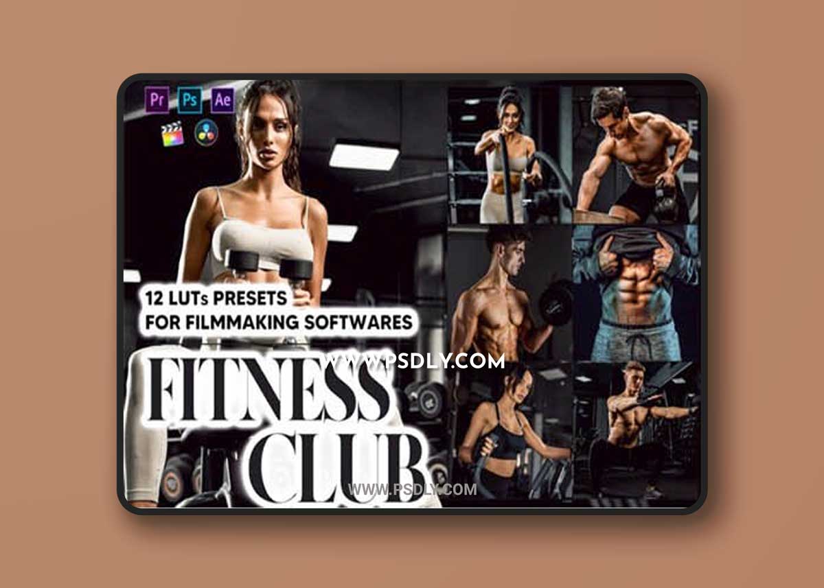12 Fitness Club Video LUTs Presets