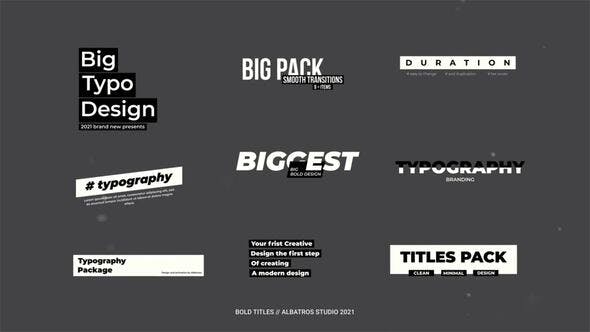 Videohive Bold Titles | After Effects 35428403