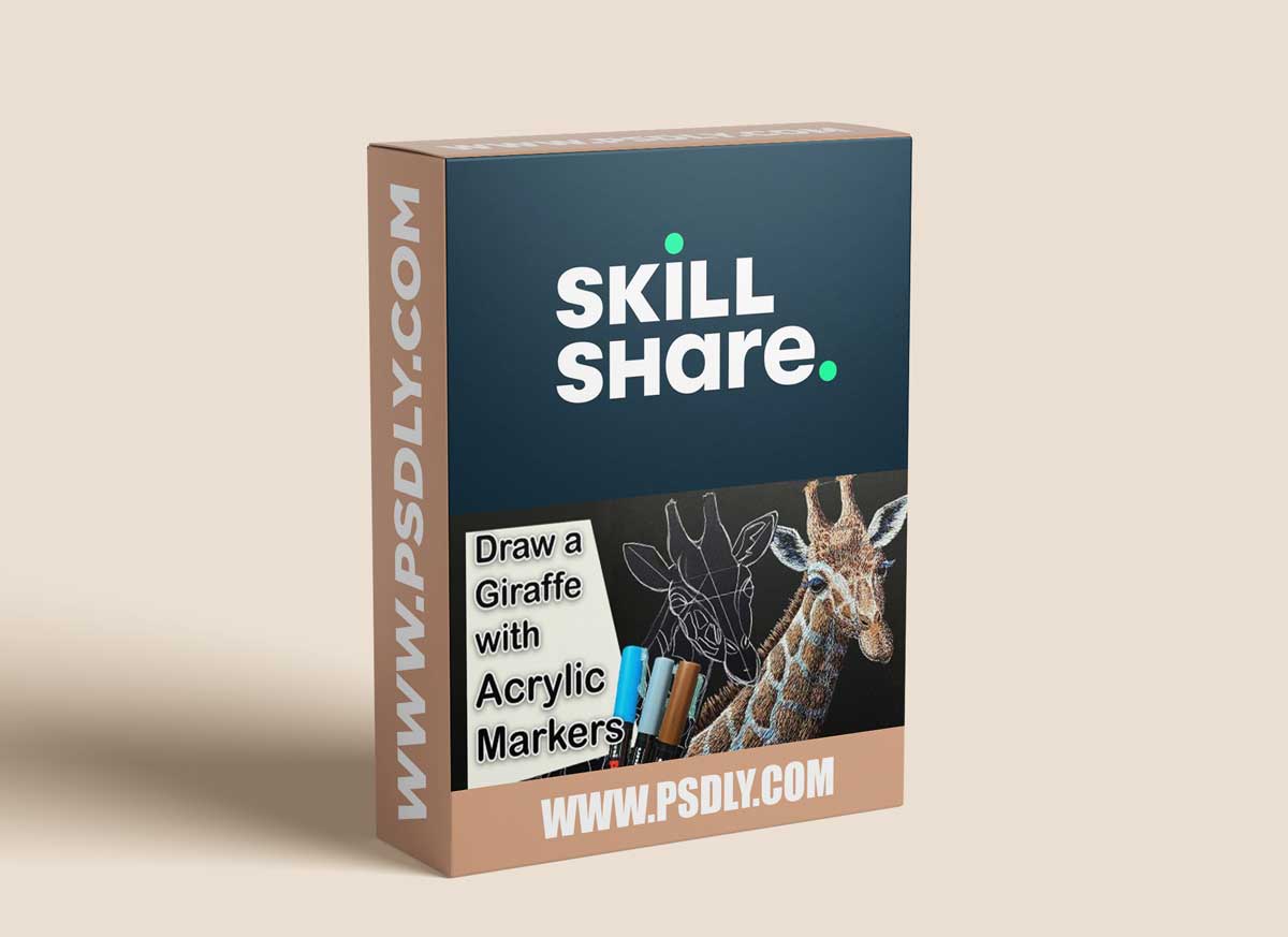 Acrylic Marker Giraffe Drawing - How to draw an animal with Paint Pens