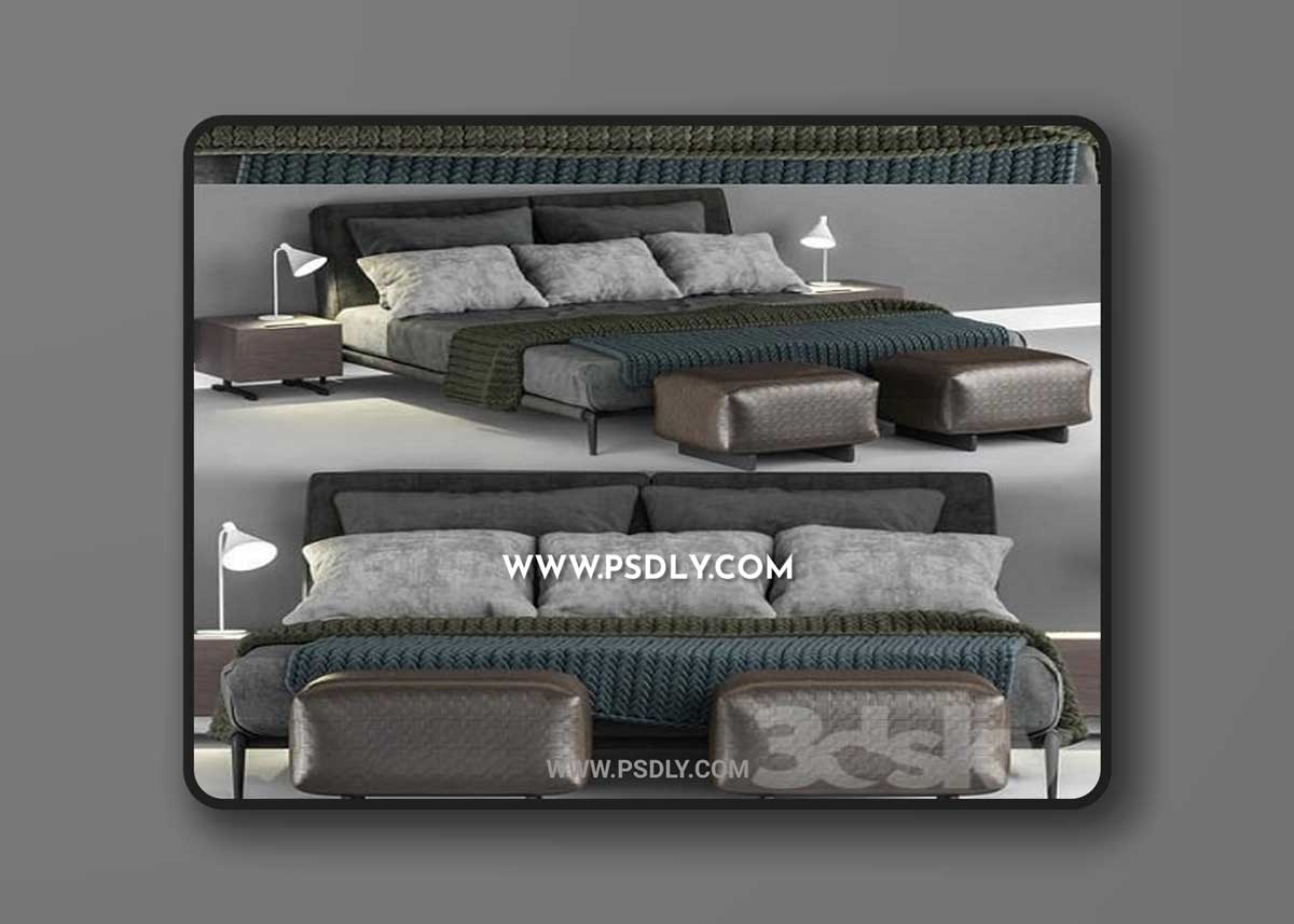 Bed Flexform Adda Bed 3D Model