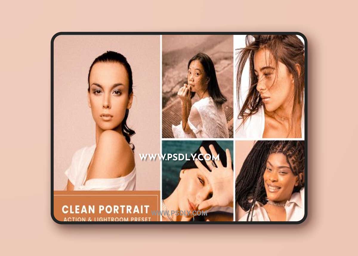 Clean Portrait Action & Lightrom Presets