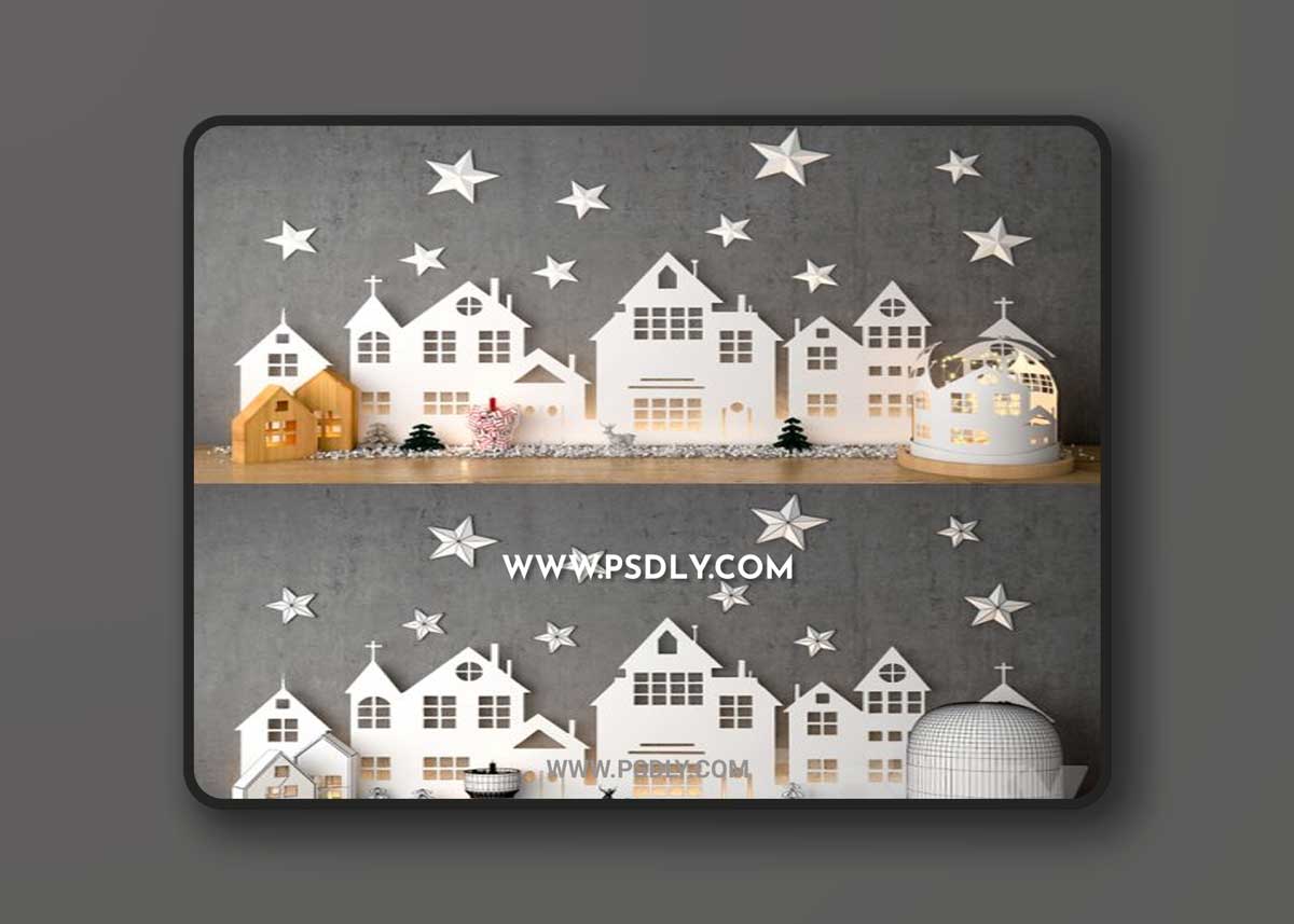 Decorative christams set 1 3D Model