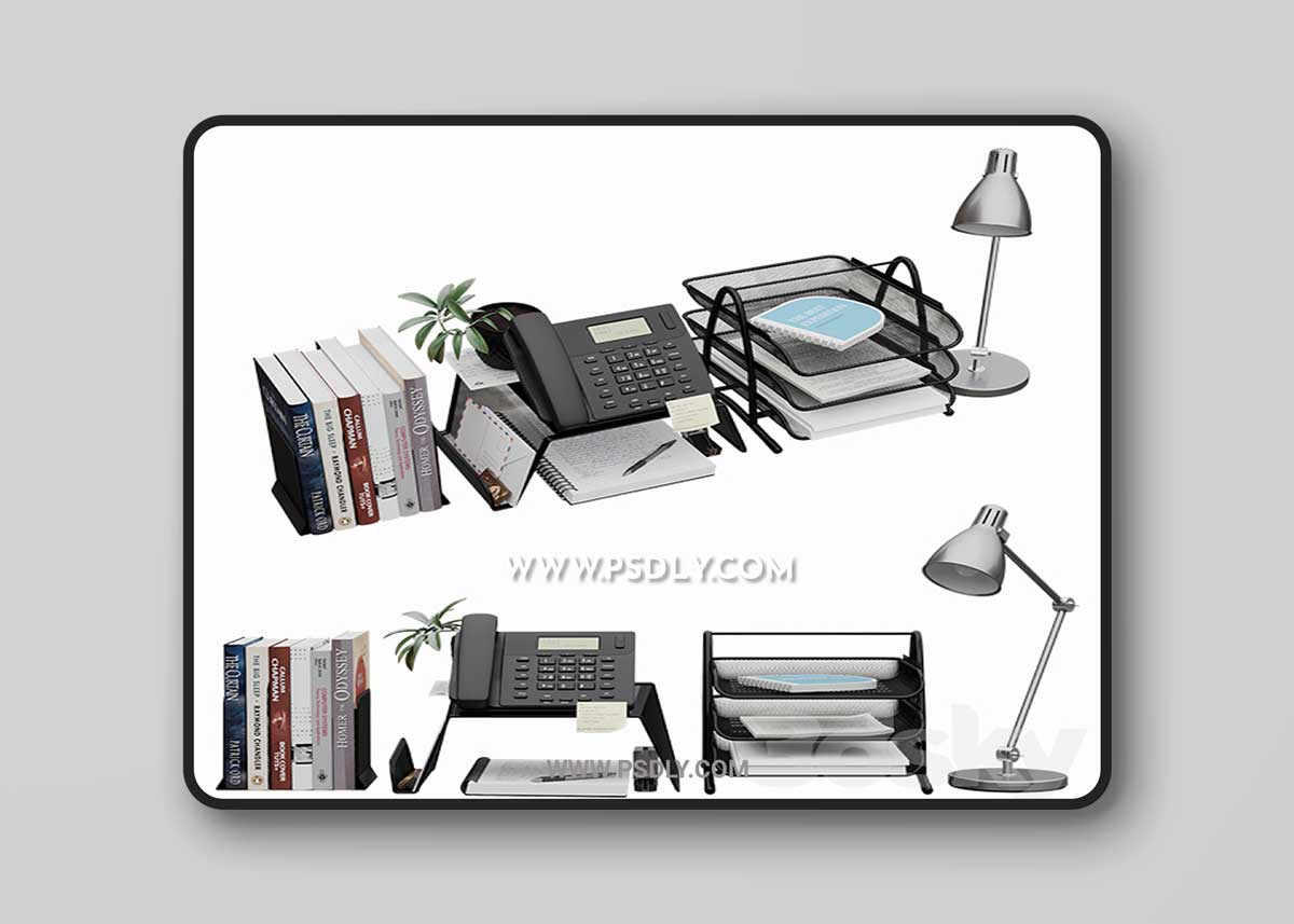 Decorative set for desktop 3D Model