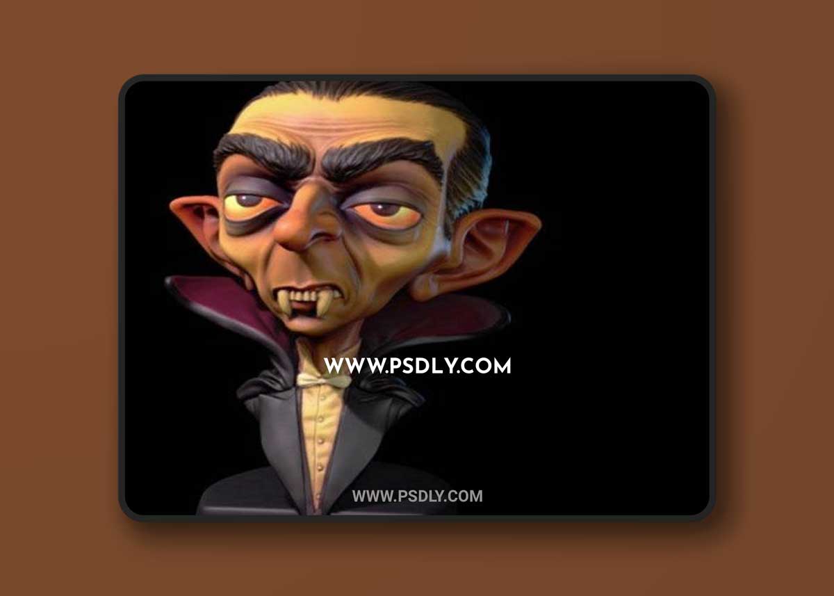 Dracula Bust 3D Model