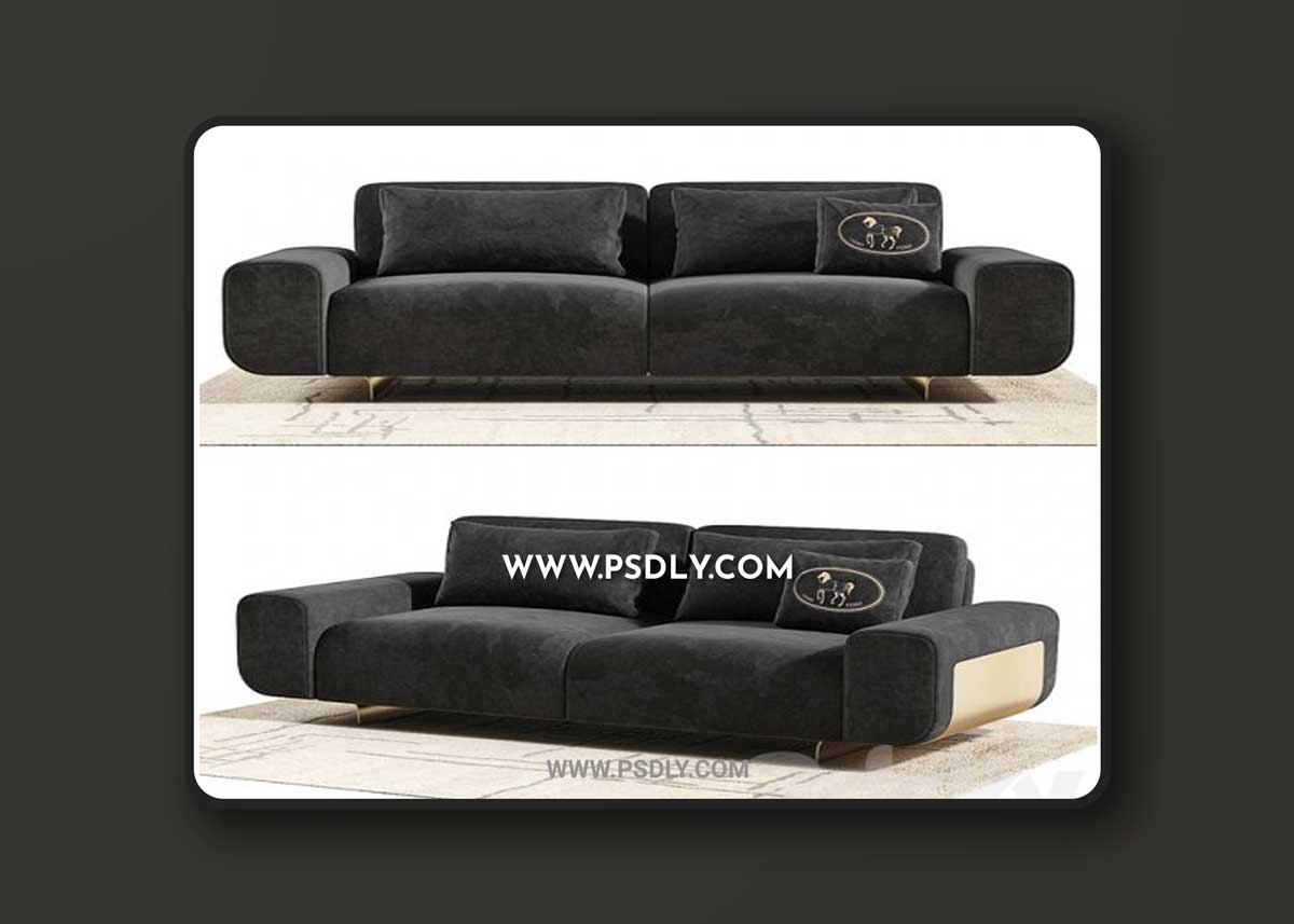 Fendi Casa Camelot Sofa 3D Models
