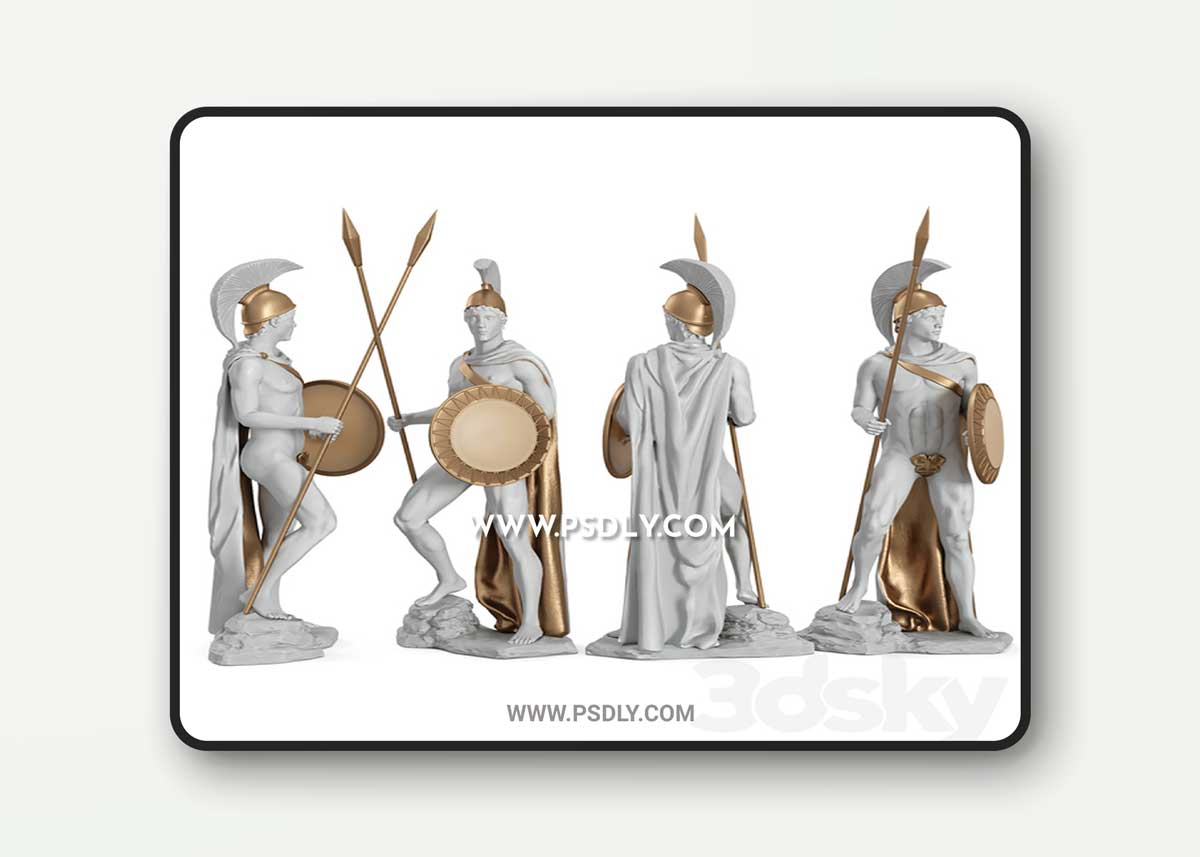 Greek Ares God War 3D Model